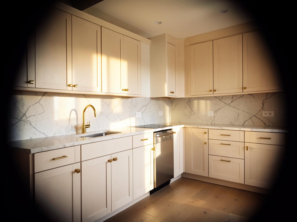 Renovated Chicagoland kitchen with updated cabinets and finishes
