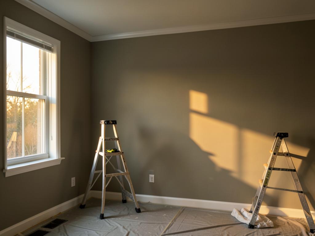 Professional finishing and handyman work in a residential interior